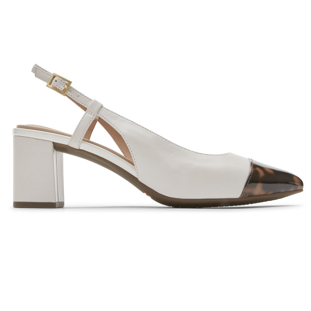 Rockport Singapore Womens Slingback - Total Motion Salima Posted White - ON6231589